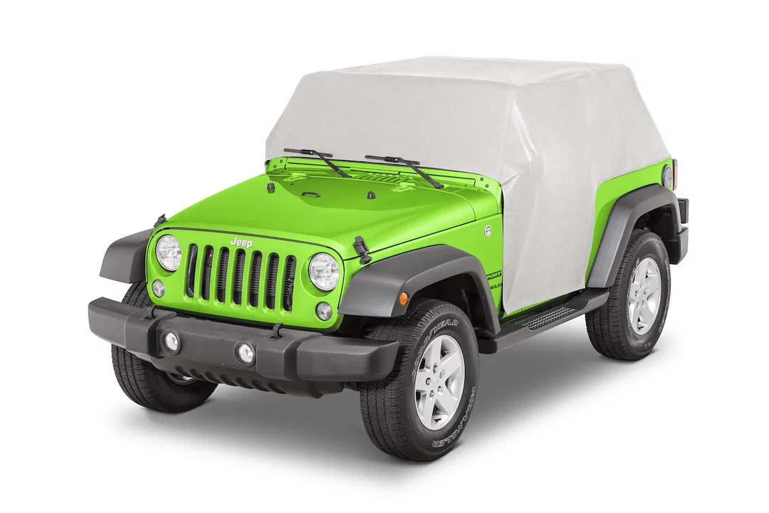 11120309 – MASTERTOP Cab Cover, Covers Cab From Windshield Frame To Cargo Area Waterproof Gray Fabric With Door Flap/...